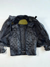 Vintage Giudici Black Leather Motorcycle Racing Jacket Women’s (Properly Padded) (XXS)