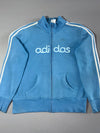 Adidas Sky Blue 3-Stripes Fleece Track Jacket – (S)