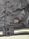 Vintage SPAO Black New York Satin Varsity Jacket (L)