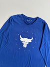 Under Armour Project Rock "All Day Hustle" Long Sleeve Tee – Royal Blue (2XL)