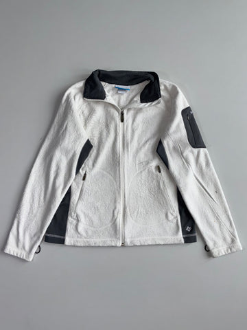 Columbia Interchange Fleece Full Zip Jacket White Black Women’s (M)
