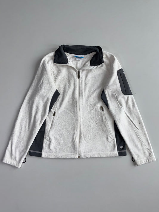 Columbia Interchange Fleece Full Zip Jacket White Black Women’s (M)