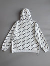 Supreme Box Logo Repeat Hoodie White Black Allover Print (M)