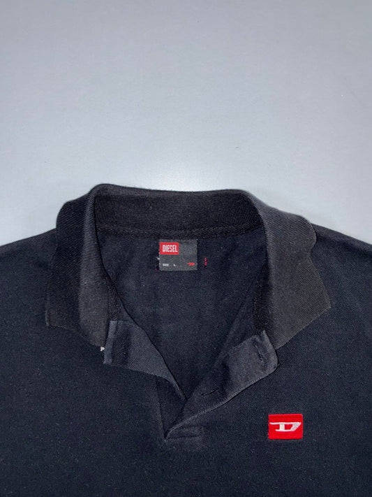 Diesel | D-Logo Pique Polo | Black (M)