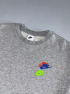 Nike Grey Multi-Swoosh Embroidered Crewneck Sweatshirt Size (L)