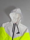 Nike Windrunner Colourblock Windbreaker – White/Volt Neon (S)