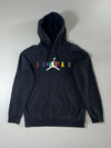 Jordan Black Multicolor Spellout Hoodie (M)