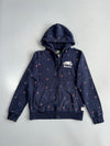 Roots | Navy Hockey Print Zip Hoodie (M)