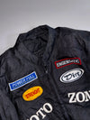 Ventiuno | Black Racing Patch Moto Jacket (Paded) (M)