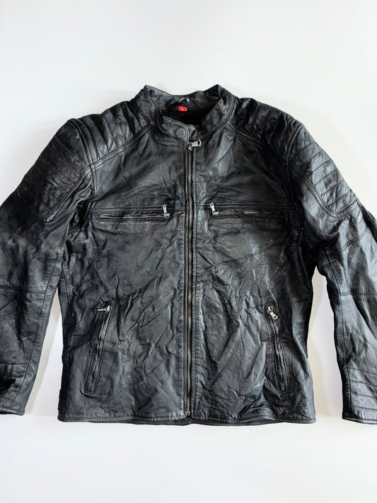 Rebelhorn “Freedom All The Way” Vintage Leather Moto Jacket Padded (L)