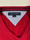 Tommy Hilfiger V-Neck Knit Sweater Red  (L)
