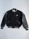 ZHarley-Davidson DeLong Leather Sleeve Varsity Jacket (USA Made) (M/L)