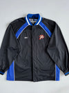 Vintage Reebok Philadelphia 76ers NBA Team Jacket – Black & Royal Blue (2XL)