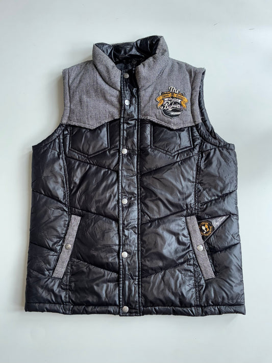 Big Train Osaka Houndstooth Puffer Vest – Japanese Streetwear | (M)
