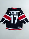 Athletic Knit Hockey Jersey – Black x Red (2XL)