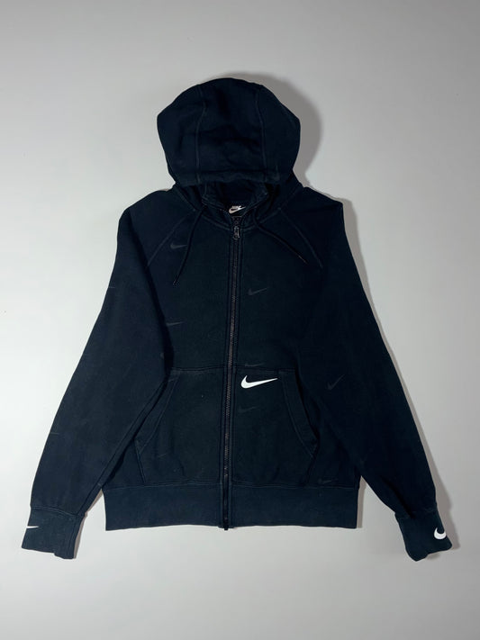 Nike | All-Over Swoosh Full-Zip Hoodie Black (M/L)
