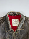 Zino & Judy Distressed Black Leather Jacket (XL/2Xl)