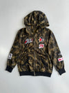 Camo Racing Patch Zip-Up Hoodie (M)
