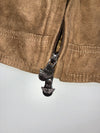 Vintage E.A Collection Italian Sued Bomber Leather Jacket (Zouble zipper) (M)