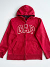 GapKids Red Fleece Arch Logo Zip-Up Hoodie (S)