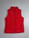 GAP Red Quilted Puffer Vest with Orange Lining (S)