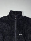 Vintage Nike Black Cropped Sherpa Zip-Up Jacket Women’s (S)