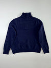Polo Ralph Lauren Navy Quarter-Zip Wool Knit Sweater – (M)