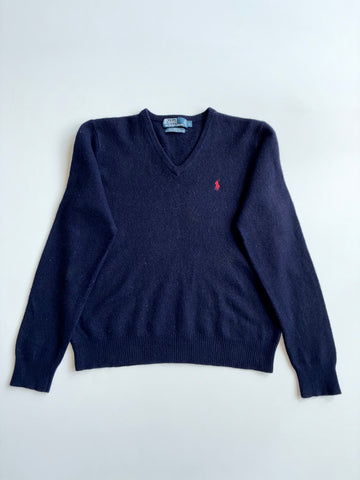 Polo Ralph Lauren Lambswool V-Neck Sweater –  (M)