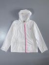 Nike White & Pink Hooded Windbreaker Jacket (S)