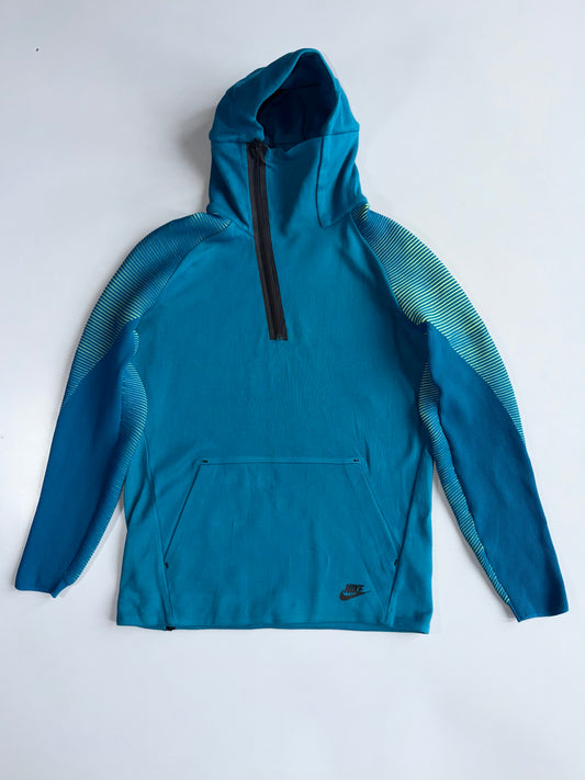 Nike | Tech Knit Half-Zip Hoodie | Teal Blue (L)