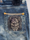 Big Group Tie-Dye Wash Denim Jeans (W:32) (L:45.5)