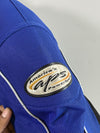 Vintage APS PowerSports Blue Black Mesh Motorcycle Jacket  Padded (XL)
