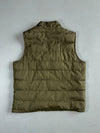 Gap Olive Green Quilted Puffer Vest – Fleece-Lined Collar (2XL)