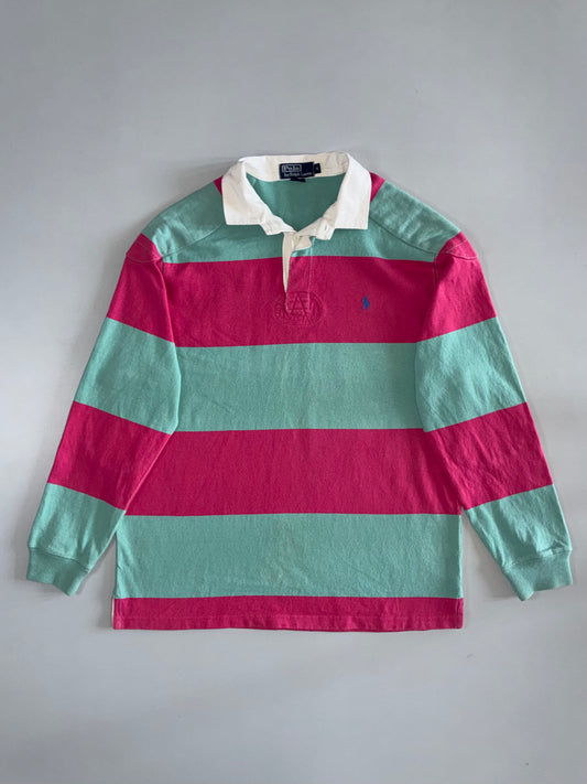 Vintage Polo Ralph Lauren Striped Rugby Shirt (XL)