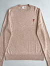 AMI Paris Ami de Coeur Beige Knit Sweater (L)