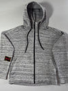 Adidas Grey Melange Full-Zip Hoodie with Patch Detail (M)