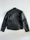 Vintage Belted Leather Heavy Biker Jacket (XL/2Xl)