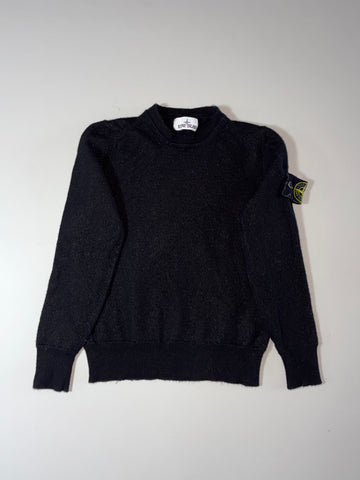 Stone Island Black Wool Knit Sweater – Compass Badge – (XXS)