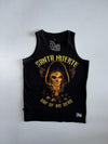 Extreme Hobby Omerta Line Santa Muerte Day of the Dead Graphic Tank Top Faded Black (L)