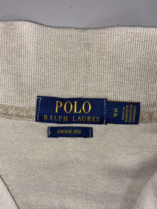 Polo Ralph Lauren | Cream Estate Rib Quarter-Zip Sweater (S)
