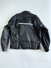 Difi Reflective Stripe Armored Leather Moto Jacket (2XL)