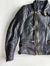 Vintage Black Leather Cafe Racer Jacket (S)