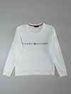 Tommy Hilfiger Embroidered Logo Crewneck Sweatshirt – White, Men’s (S)