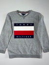 Tommy Hilfiger Big Flag Logo Crewneck Sweatshirt – Heather Grey (S)