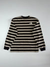 The North Face Striped Long Sleeve Tee – Black/Olive/White, Men’s (L)