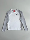 Nike Tech Fleece Panelled Crewneck Sweatshirt – White (S)