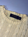 Polo Ralph Lauren Pastel Yellow Cable Knit Cotton Sweater (S)