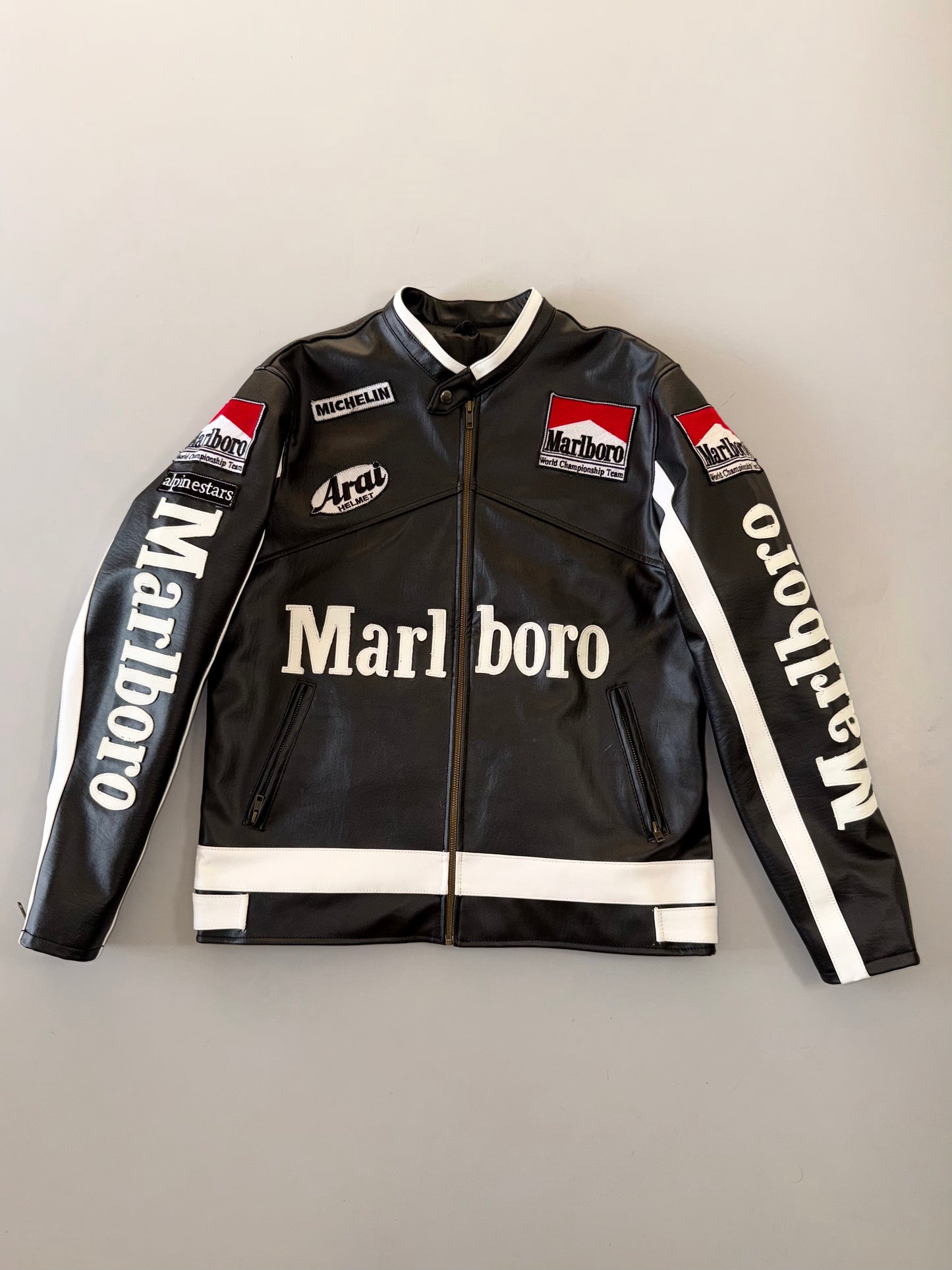 !                                                                                                                                                                                                     Marlboro Racing Jacket Original Leather Jacket (RARE) (M)