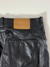 Highway 1 Genuine Leather Biker Motorcycle Pants – Black (W:30) (L:43)