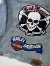 Vintage 90s Harley-Davidson “Biker Blues” Denim Trucker Jacket – Wool Lined, Patched (XL/2XL)